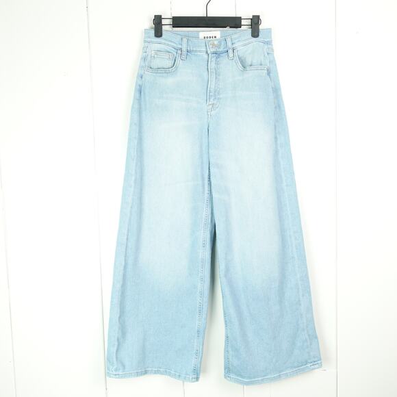 Boden Jeans Women SZ 28/30 Wide Leg Baggy Relaxed Retro Y2K 90's Light Wash Read - Picture 1 of 13